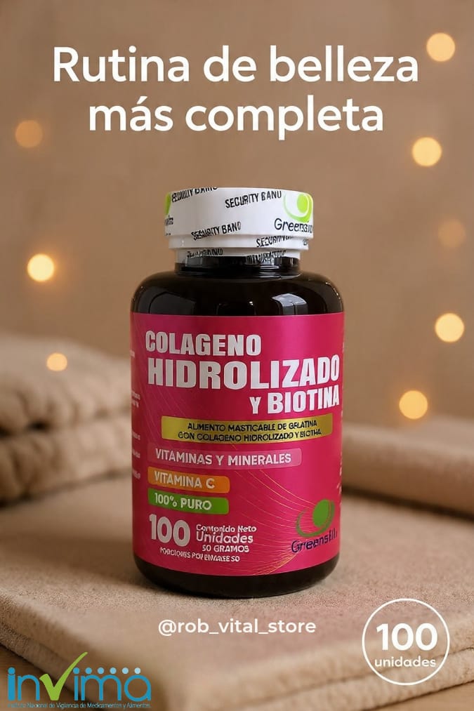 COLAGENO HIDROLIZADO Y BIOTINA X 100 SOFGELS - BELLEZA NATURAL