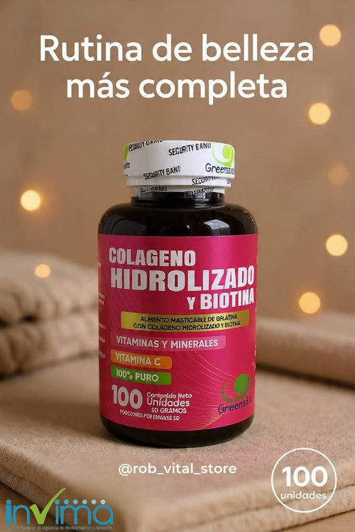 COLAGENO HIDROLIZADO Y BIOTINA X 100 SOFGELS