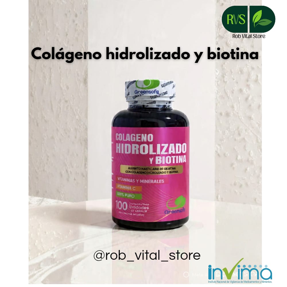 COLAGENO HIDROLIZADO Y BIOTINA X 100 SOFGELS
