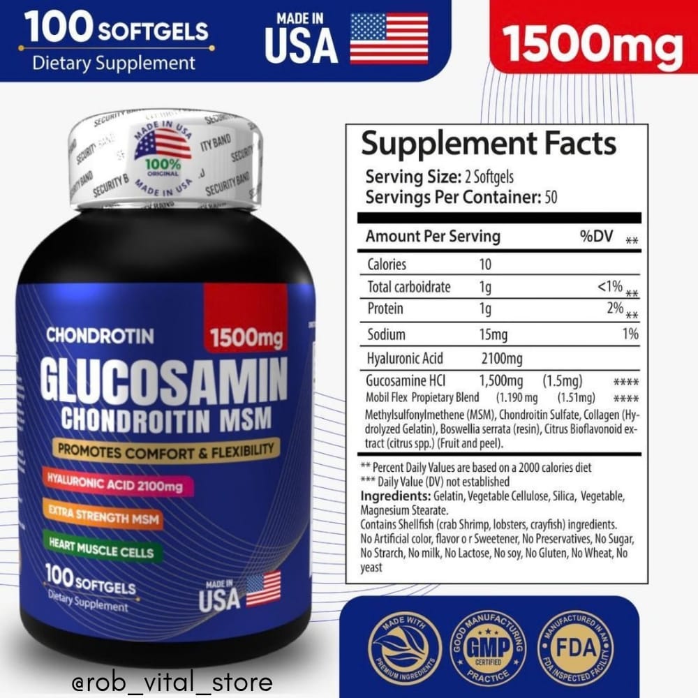 Glucosamin + Condroitin MSM  x  100 Softgel