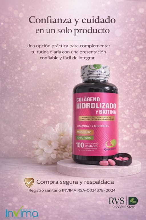 Colageno Hidrolizado y Biotina x 100 Cap Softgel