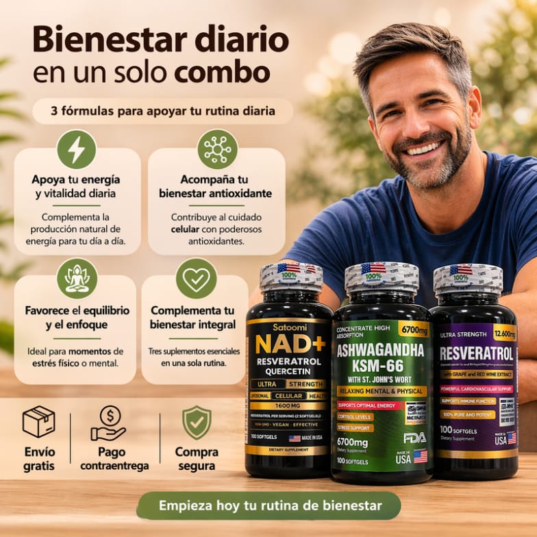 Combo NAD + Ashwagandha + Resveratrol