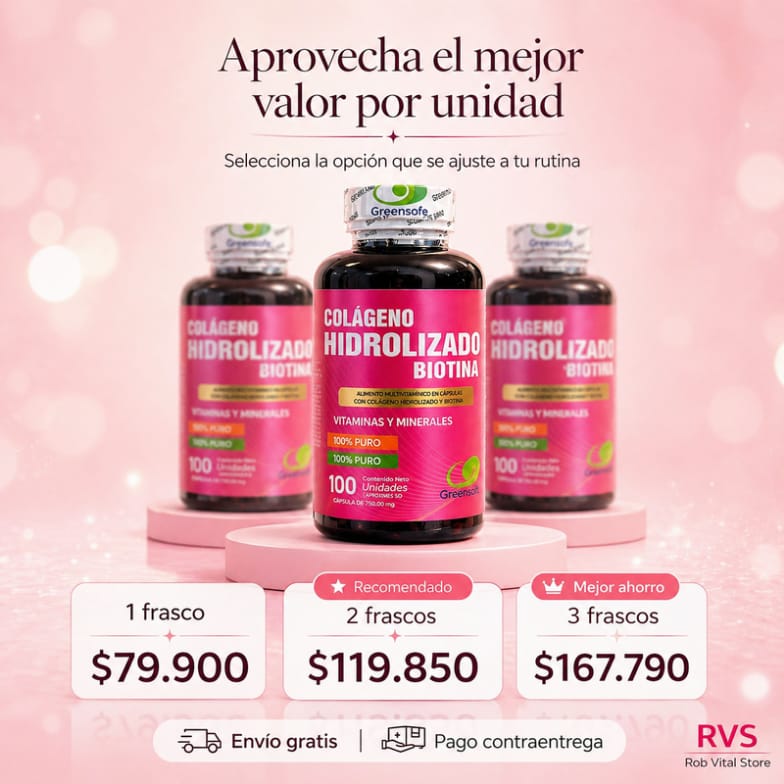 Colageno Hidrolizado y Biotina x 100 Cap Softgel