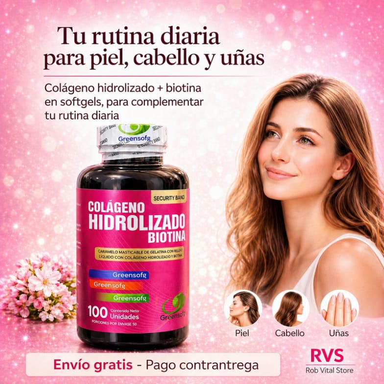 Colageno Hidrolizado y Biotina x 100 Cap Softgel