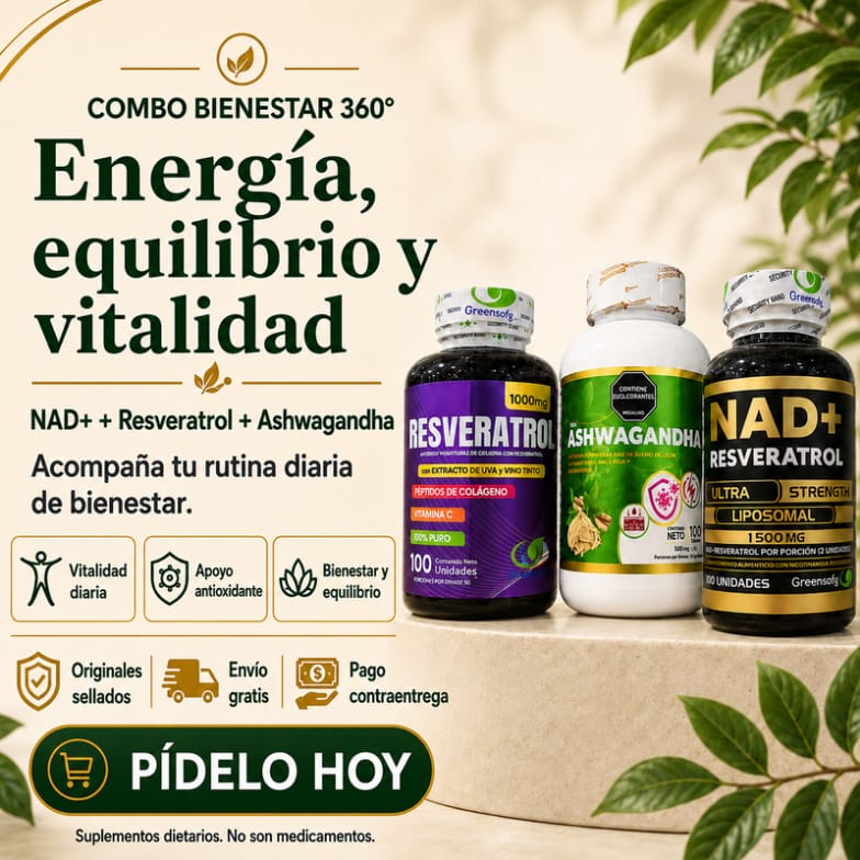 COMBO 360 NAD + ASHWAGANDHA + RESVERATROL